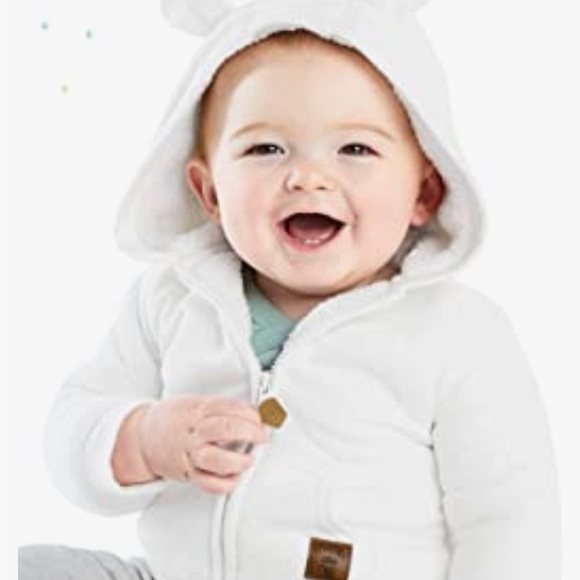 Carter's Other - Simple Joy’s by Carters Babies Hooded Sweater Jacket with Sherpa Lining